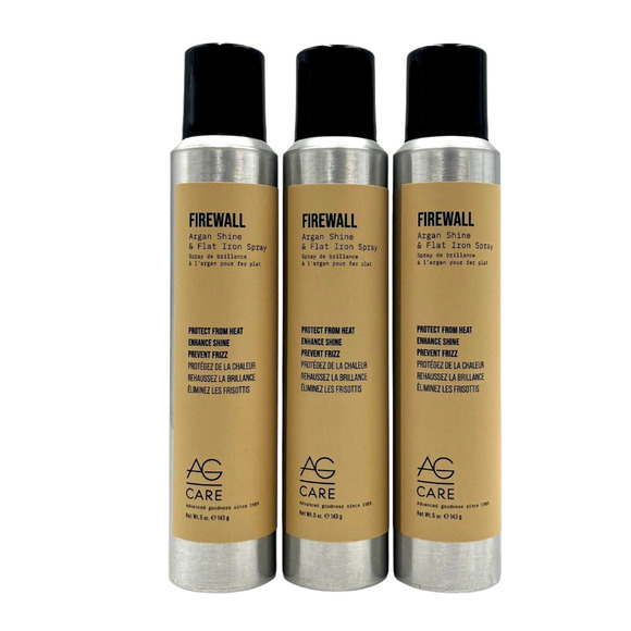 AG Care Firewall Argan Shine & Flat Iron Spray Protect From Heat 5 oz-3 Pack - Picture 1 of 1
